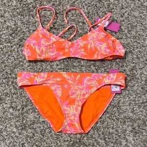 Vibrant Orange and Pink Bikini Set NWT